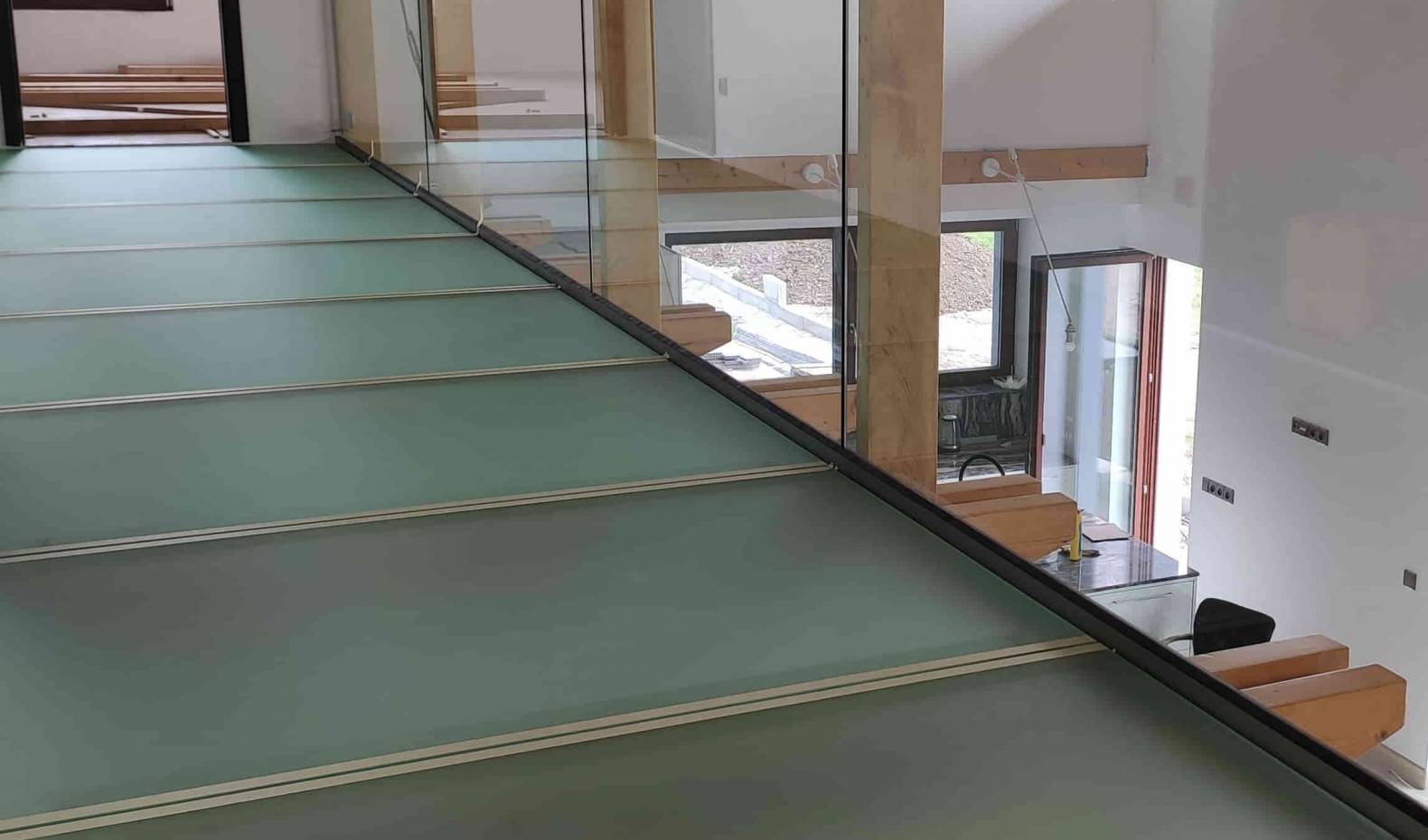  glass railings and glass floors